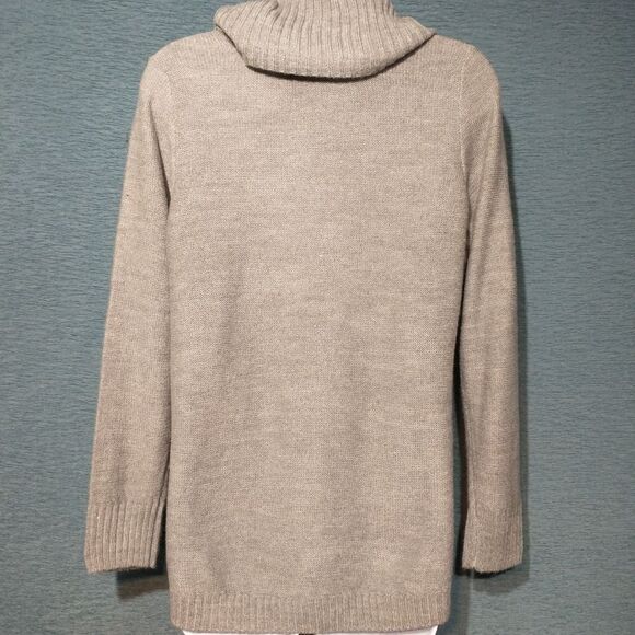 Artisan cowl neck grey sweater size petite large - Picture 2 of 2